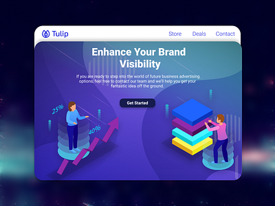 Tulip: Marketing Landing Page business clean ui isometric isometric design landingpage marketing minimal webdesign website