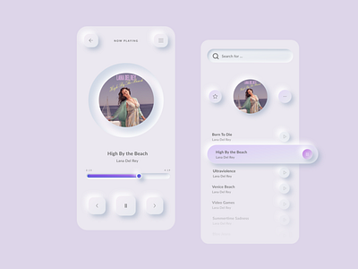 Neumorphic Music Player