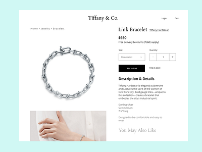 Tiffany & Co. Product card. blue branding design ecommerce shop tiffany ui ux website