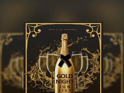 Gold Night Party flyer deisgn