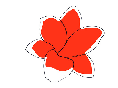 Flower one line art