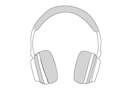 Earphone one line art