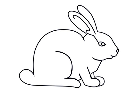 Rabbit one line art new design fiverr flyer illustration line art logo one line art poster ui ux vector