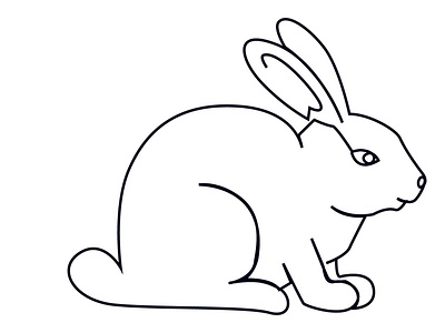 Rabbit one line art new