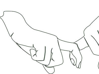 Two hand one line art