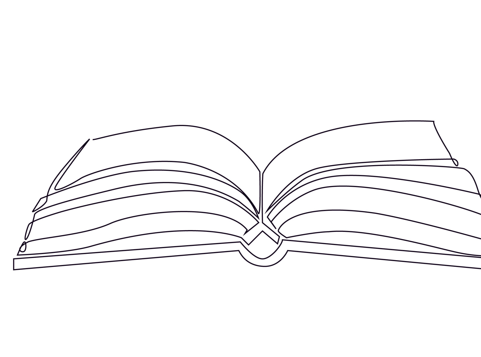 Book one line art by Graphic-Infinite on Dribbble