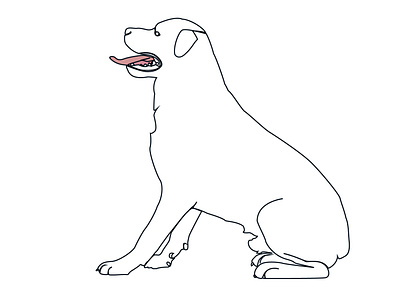 Dog one line art