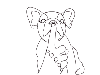 dog one line art