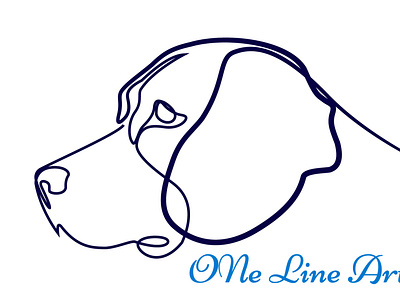 Dog face one line art design fiverr flyer icon illustration line art logo one line art poster ui ux vector