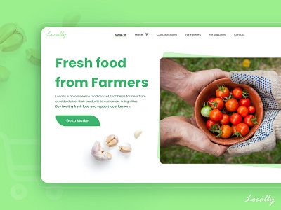Locally | Organic Food From Farmers farmers farmers market landingpage market online shopping organic ux web platform webdesig