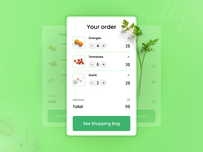 Shopping Card | Organic Online Market card checkout farmers farmers market food green healthy market online shop online shopping order ordering organic ux design vege webdesig