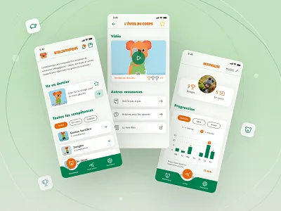 Ben le Koala | App that helps children with autism accessibility accessible app application autism child children daily educational friendly joga kids medical mock up parents playful ui usability user ux