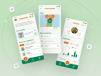 Ben le Koala | App that helps children with autism accessibility accessible app application autism child children daily educational friendly joga kids medical mock up parents playful ui usability user ux
