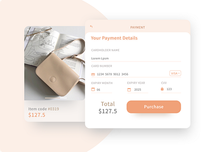 #dailyui #day002 - Credit Card Checkout UI design