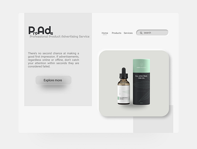 #dailyui #day003 - Landing Page UI design dailyui dailyuichallenge day3 figma landingpage neumorphism uidesign