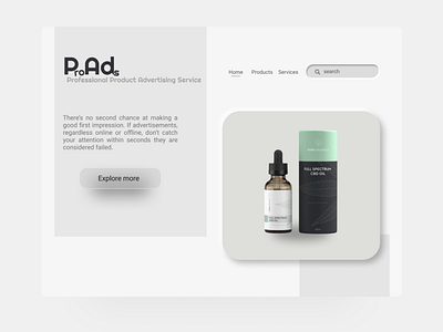 #dailyui #day003 - Landing Page UI design dailyui dailyuichallenge day3 figma landingpage neumorphism uidesign