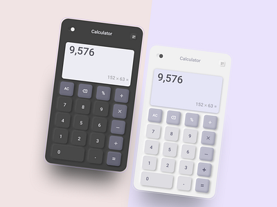 DailyUI 004 - Calculator UI