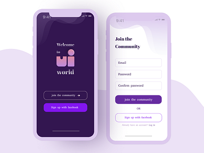 Day2 - Welcome Screen app challenge community design figma figmadesign ui ux ui design uichallenge uidesign uiux welcome screen