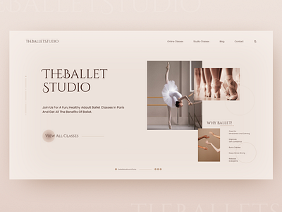 Day03_TheBalletStudio Website Design 30daysofwebdesign ballet challenge dailywebdesign day03 figma studio uidesign webdesign