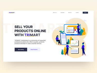 Day02_TRIMART Marketplace Website Design 30daysofwebdesign business dailywebdesign e comerce marketplace onlinemarketing practice uidesign webdesign website website design webui