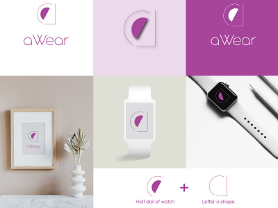 aWear flat design logo redesign concept simple white