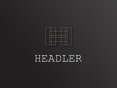 Headler alphabet black branding elegant design flat design illustration logo symbol vector white