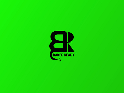 BackedReady alphabet backery black branding flat design green illustration logo shop simple symbol vector