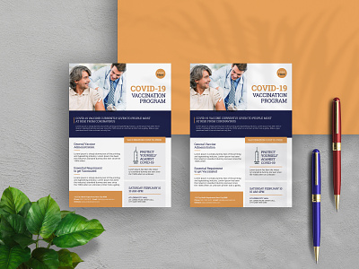 Covid-19 Vaccination Flyer Template ad advert campaign clinic coronavirus covid 19 covid 19 flyer doctor flu flyer health hospital injection leaflet magazine medical pamphlet pandemic poster program