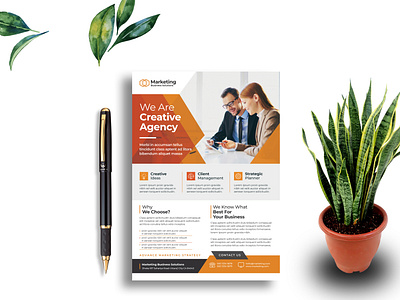 Creative agency business flyer design