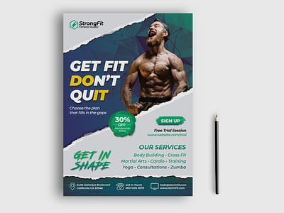 Gym / Fitness Flyer Template Graphic by Hiumorfaruk0909 · Creative