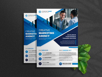 Creative Corporate Flyer Template a4 advertisement agency flyer business business flyer company design flyer graphic illustration leaflet logo marketing modern business flyer modern corporate flyer professional psd technology template ui