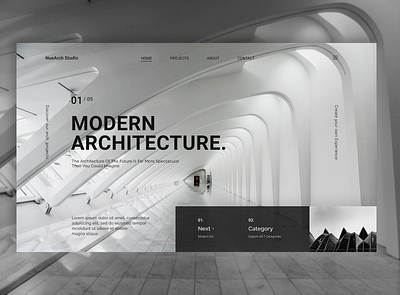Modern Architecture architecture design minimal modern architecture ui ux web web design webpage website website design