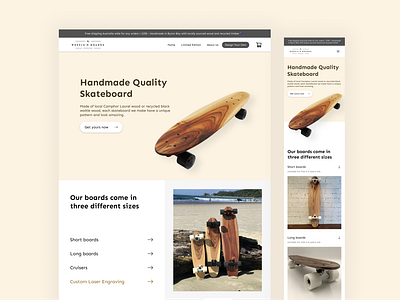 Skateboard Website Design