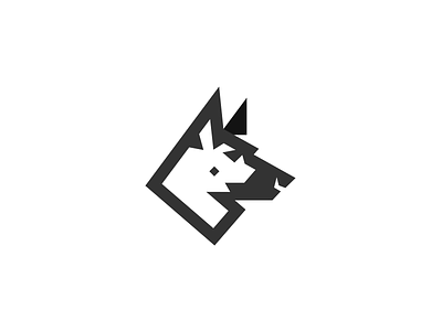 German Shepherd badge dog geometric german shepherd hound k9 kreatank logo pet police dog shield simple wolf