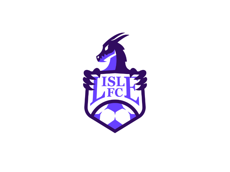Lisle Fc animation badge ball breathing crest dragon emblem fire football club gif kreatank logo magical shield soccer sports