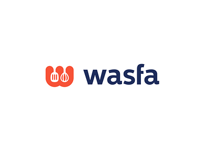 Wasfa chef cooking creative food kreatank lettermark logo negative space recipe simple smart