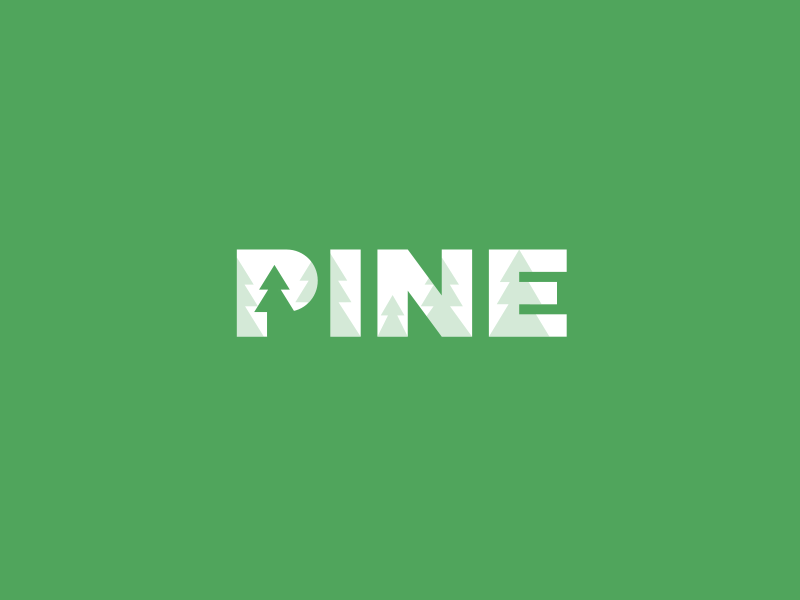 Pine logo and short animation animation clever creative flat forest gif kreatank logo logotype negative space pine smart tree type word mark wordmark