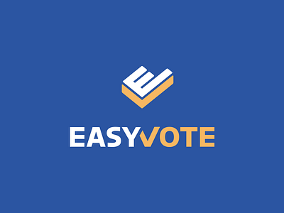 EasyVote brand identity branding check mark creative e vote easy easyvote ev kreatank letter mark lettermark logo logo design monogram vote
