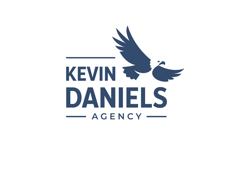 Kevin Daniels Agency america animal logo animation bird eagle flying flying bird flying eagle gif insurance agency kreatank logo negative space patriotic