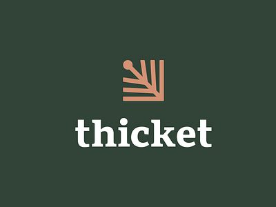 Thicket academics book brand identity branding bush creative forest fountain pen kreatank logo nature pen school students text thicket trees writing