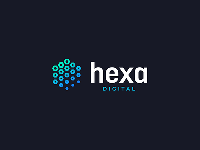 Hexa Digital abstract brand identity branding corporate creative crypto cryptocurrency design digital gradient hexagon logo tech technology