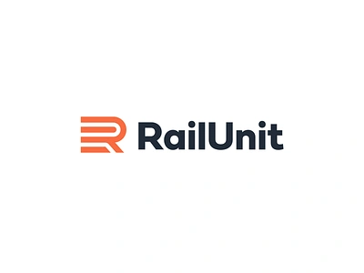 Rail Unit abstract bold brand identity branding creative letter mark logo design monogram rail railway simple train visual identity