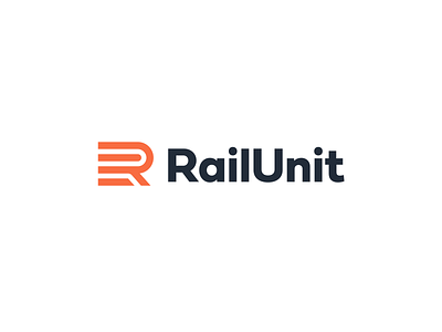 Rail Unit abstract bold brand identity branding creative letter mark logo design monogram rail railway simple train visual identity