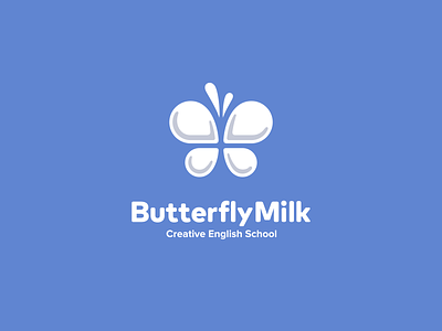 ButterflyMilk brand identity butterfly children classes creative cute drops english fun kreatank language logo milk playful reading school teaching visual identity writing
