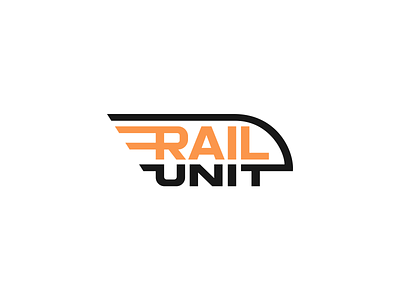 Rail Unit creative identity logo logotype rail railway train visual identity wordmark
