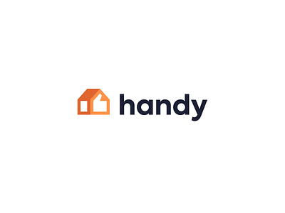 Handy clever creative flat hand handy home house kreatank like logo logos minimal roof service simple smart visual identity window