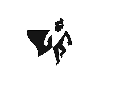 SuperHero or SuperVillain character comic creative hero illustration logo mascot negative space negativespace simple superhero supervillain villain
