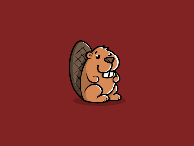 Beaveroo beaver character creatank cute logo mascot