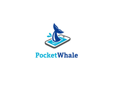 Pocket Whale creatank game developer logo pocket smartphone water whale