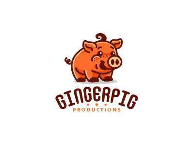 Gingerpig bodea daniel cute ginger kreatank logo mascot pig pork